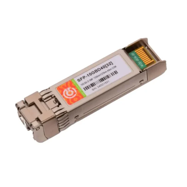 Transceiver SFP+ Bidireccional 10G, Monomodo BX-D, Downstream, alcance 40km, 1330nm-TX/1270nm-RX, LC Simplex, DDM/DOM, MSA, COM