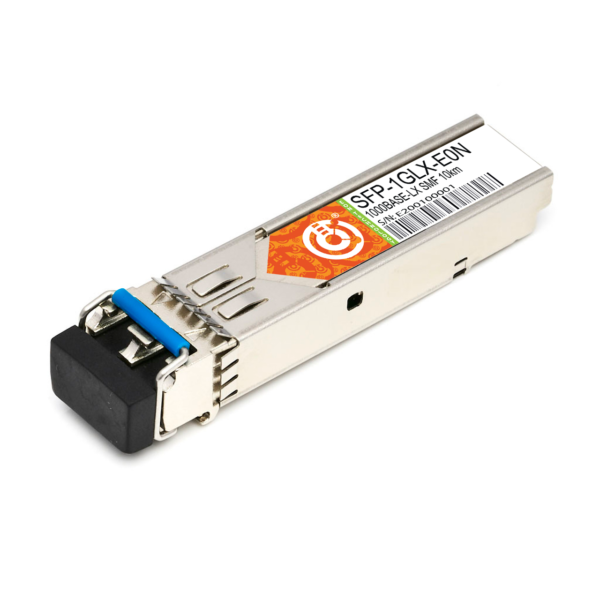 Compatibilidad TIPO EON. Transceiver SFP 1G, Monomodo LX, alcance 10km, 1310nm, LC Duplex, Compatibilidad E0N