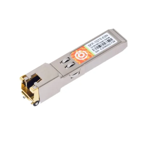 EON Technology Transceiver SFP 1G, Cobre, versión básica, 10/100/1000Mbps, Autonegociación, alcance 100m, RJ45, MDI/MDI-X, COM, MSA